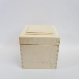 Pudełko drewniane z pokrywką 3D 15x15x15cm