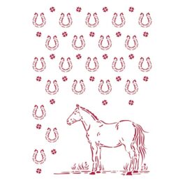 Szablon ROMANTIC HORSES KOŃ Stamperia 21×29,7cm