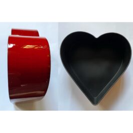 Metalowa osłonka czerwone serce 26x24x8cm