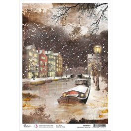 Papier ryżowy A MEMORABLE SNOWY DAY Ciao Bella A4