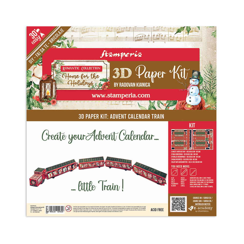 ZESTAW 3D Pop up Card KiT HOME FOR THE HOLIDAYS Stamperia