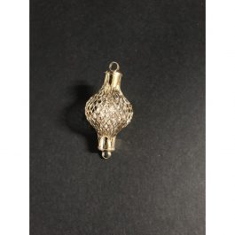 ZAWIESZKA złota metalowa z kryształkami 6cm