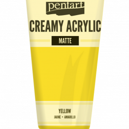 Farba akrylowa creamy ŻÓŁTA matowa Pentart 60ml