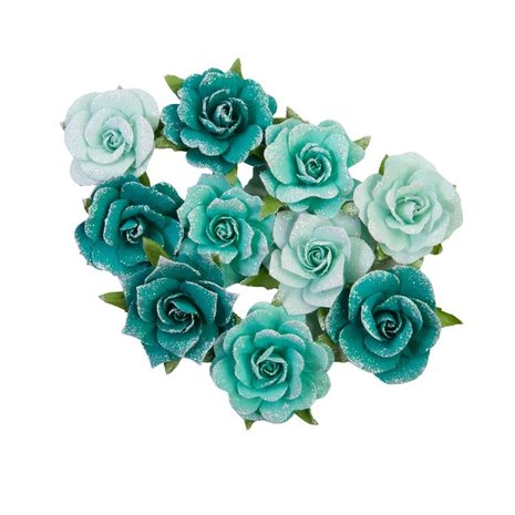 Kwiaty Painted Floral Collection - Shiny Teal